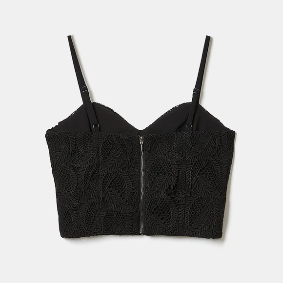 2 for $60 Crochet Lace Black Crop Top - Picture 6 of 7